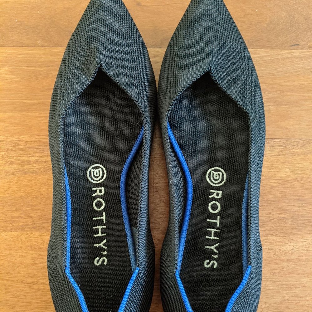 Rothy's Black "The Point", Size 10